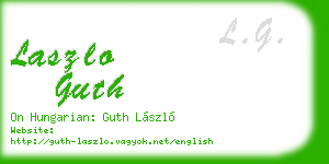 laszlo guth business card